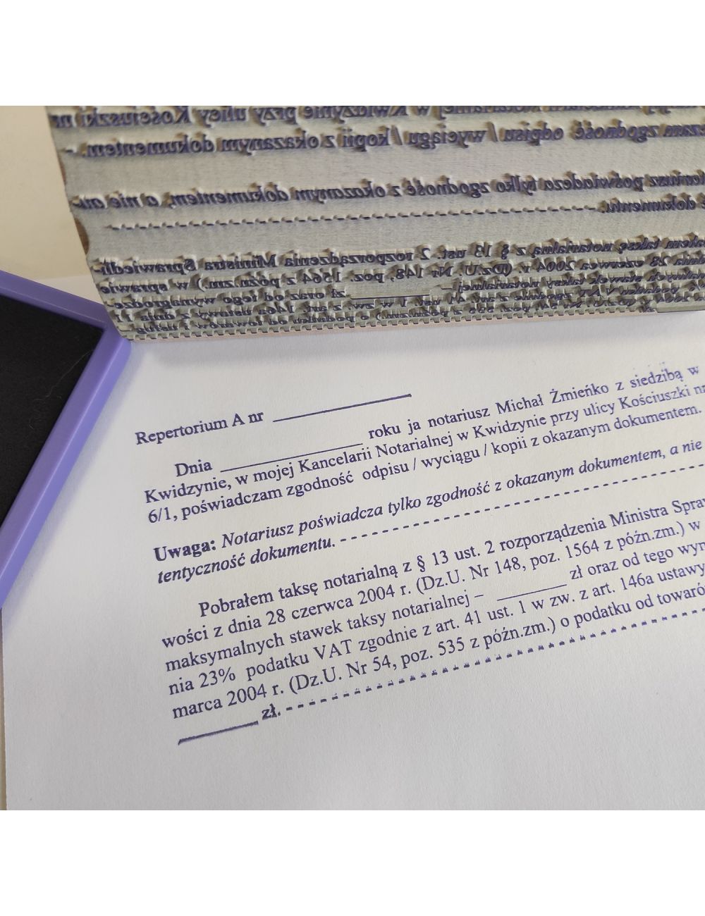 Wielki stempel ręczny 240 x...