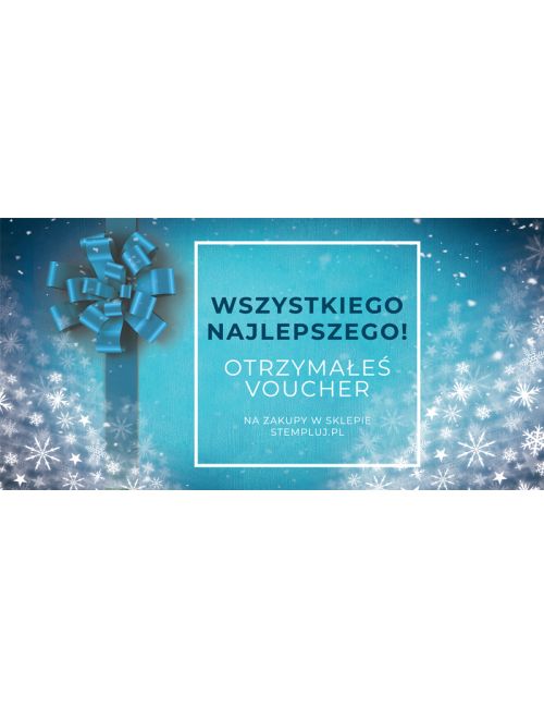 Voucher świąteczny niebieski