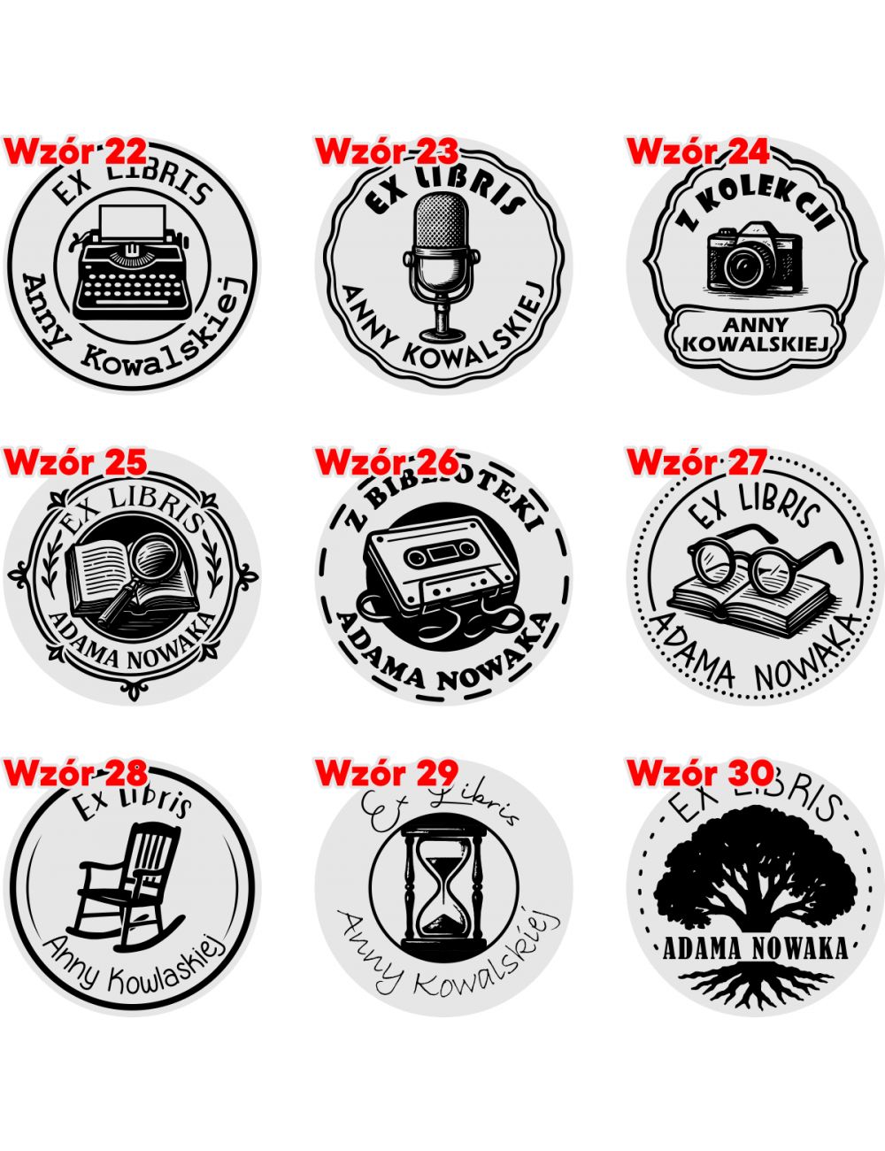 Stempel Ex Libris 40 mm w...
